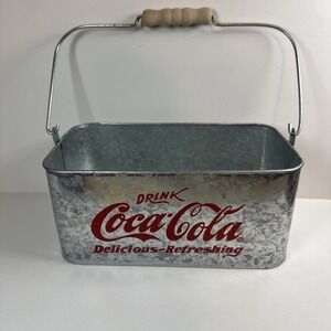 Coca-Cola Aluminum Carrier with Wooden Handle